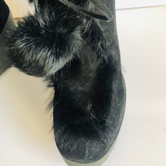 Coach Fur Lace-up Boots - Picture 9 of 9